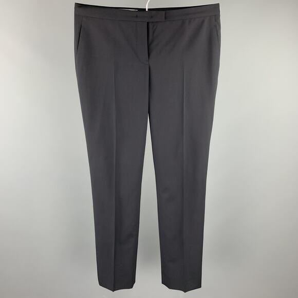 JIL SANDER Size 6 Black Straight Leg Dress Pants - Picture 1 of 4